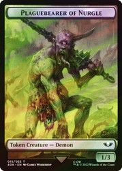 {Plaguebearer of Nurgle Token} // {Spawn Token} (Surge Foil)\nWarhammer 40,000 Commander - Surge Foil\nSingle\nMagic The Gathering