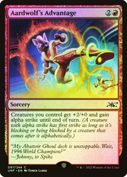 Aardwolf's Advantage\nUnfinity\nSingle\nMagic The Gathering