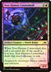 Non-Human Cannonball (Galaxy Foil)\nUnfinity - Galaxy Foil\nSingle\nMagic The Gathering