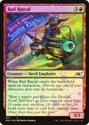 Rad Rascal (Galaxy Foil)\nUnfinity - Galaxy Foil\nSingle\nMagic The Gathering