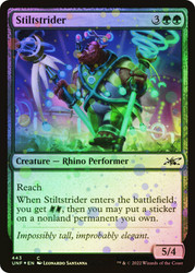 Stiltstrider (Galaxy Foil)\nUnfinity - Galaxy Foil\nSingle\nMagic The Gathering
