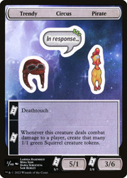 {Trendy Circus Pirate Sticker Sheet}\nUnfinity\nSingle\nMagic The Gathering
