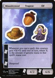 {Misunderstood Trapeze Elf Sticker Sheet}\nUnfinity\nSingle\nMagic The Gathering