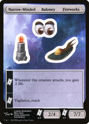 {Narrow-Minded Baloney Fireworks Sticker Sheet}\nUnfinity\nSingle\nMagic The Gathering