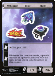 {Unhinged Beast Hunt Sticker Sheet}\nUnfinity\nSingle\nMagic The Gathering