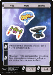 {Wild Ogre Bupkis Sticker Sheet}\nUnfinity\nSingle\nMagic The Gathering