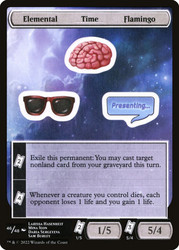 {Elemental Time Flamingo Sticker Sheet}\nUnfinity\nSingle\nMagic The Gathering