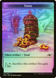 {Food Token} (#11) // {Teddy Bear Token}\nUnfinity\nSingle\nMagic The Gathering