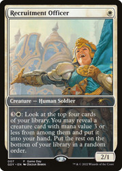 Recruitment Officer (Game Day) (Full Art)\nPromo: General\nSingle\nMagic The Gathering