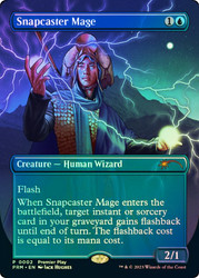 Snapcaster Mage (Premier Play) (Borderless)\nPromo: General\nSingle\nMagic The Gathering