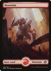 Mountain (Full Art) (#284)\nThe Brothers' War\nSingle\nMagic The Gathering