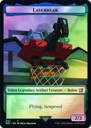 {Laserbeak Token} // {Powerstone Token}\nTransformers\nSingle\nMagic The Gathering