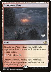 Sundown Pass (Promo Pack) (Innistrad: Crimson Vow)\nPromo: Planeswalker Stamped\nSingle\nMagic The Gathering