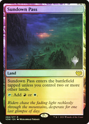 Sundown Pass (Promo Pack) (Innistrad: Crimson Vow)\nPromo: Planeswalker Stamped\nSingle\nMagic The Gathering