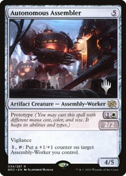 Autonomous Assembler (Promo Pack) (The Brothers' War)\nPromo: Planeswalker Stamped\nSingle\nMagic The Gathering