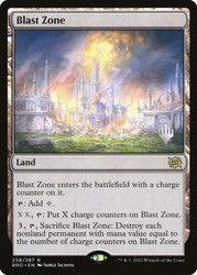 Blast Zone (Promo Pack) (The Brothers' War)\nPromo: Planeswalker Stamped\nSingle\nMagic The Gathering
