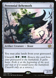 Perennial Behemoth (Promo Pack) (The Brothers' War)\nPromo: Planeswalker Stamped\nSingle\nMagic The Gathering