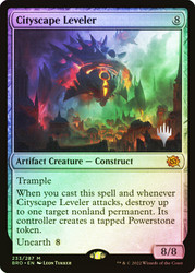 Cityscape Leveler (Promo Pack) (The Brothers' War)\nPromo: Planeswalker Stamped\nSingle\nMagic The Gathering