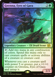 Gwenna, Eyes of Gaea (Promo Pack) (The Brothers' War)\nPromo: Planeswalker Stamped\nSingle\nMagic The Gathering