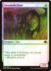 Savannah Lions\nDominaria Remastered\nSingle\nMagic The Gathering