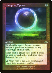 Damping Sphere (Retro Frame)\nDominaria Remastered - Retro Frame\nSingle\nMagic The Gathering