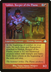 Valduk, Keeper of the Flame (Retro Frame)\nDominaria Remastered - Retro Frame\nSingle\nMagic The Gathering
