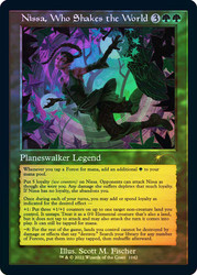 Nissa, Who Shakes the World (Secret Lair) (#1042) (Retro Frame)\nPromo: General\nSingle\nMagic The Gathering