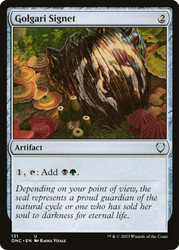 Golgari Signet\nPhyrexia: All Will Be One Commander\nSingle\nMagic The Gathering