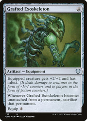 Grafted Exoskeleton\nPhyrexia: All Will Be One Commander\nSingle\nMagic The Gathering
