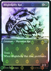 Blightbelly Rat (#435) (Showcase) (Compleat Foil)\nPhyrexia: All Will Be One - Alternate Foil\nSingle\nMagic The Gathering
