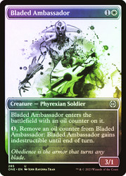 Bladed Ambassador (Showcase)\nPhyrexia: All Will Be One - Variants\nSingle\nMagic The Gathering