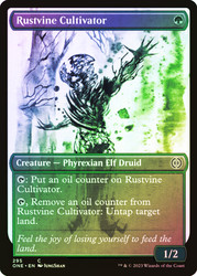 Rustvine Cultivator (Showcase)\nPhyrexia: All Will Be One - Variants\nSingle\nMagic The Gathering