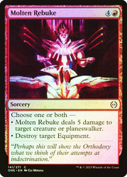 Molten Rebuke\nPhyrexia: All Will Be One\nSingle\nMagic The Gathering