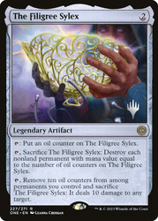 The Filigree Sylex (Promo Pack) (Phyrexia: All Will Be One)\nPromo: Planeswalker Stamped\nSingle\nMagic The Gathering