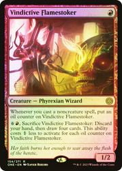 Vindictive Flamestoker (Prerelease) (Phyrexia: All Will Be One)\nPromo: Date Stamped\nSingle\nMagic The Gathering