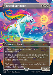 Crested Sunmare (Secret Lair) (Borderless)\nPromo: General\nSingle\nMagic The Gathering