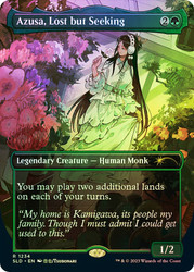 Azusa, Lost but Seeking (Secret Lair) (Borderless)\nPromo: General\nSingle\nMagic The Gathering