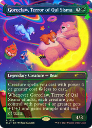 Goreclaw, Terror of Qal Sisma (Secret Lair) (Borderless)\nPromo: General\nSingle\nMagic The Gathering