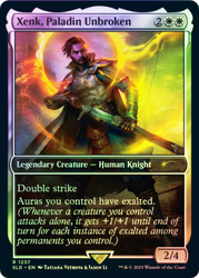 Xenk, Paladin Unbroken (Secret Lair) (Full Art)\nPromo: General\nSingle\nMagic The Gathering