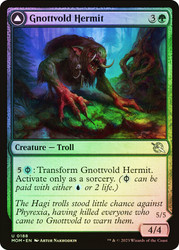Gnottvold Hermit // Chrome Host Hulk\nMarch of the Machine\nSingle\nMagic The Gathering