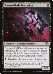 Scorn-Blade Berserker\nMarch of the Machine\nSingle\nMagic The Gathering