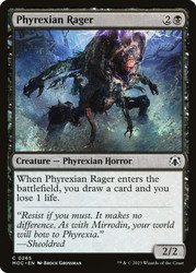 Phyrexian Rager\nMarch of the Machine Commander\nSingle\nMagic The Gathering