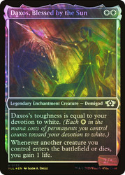 Daxos, Blessed by the Sun (Showcase) (Halo Foil)\nMultiverse Legends - Alternate Foil\nSingle\nMagic The Gathering
