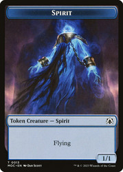 {Spirit Token} (Blue) // {Spirit Token} (White)\nMarch of the Machine Commander\nSingle\nMagic The Gathering