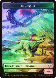 {Dinosaur Token} // {Treasure Token} (#21)\nMarch of the Machine\nSingle\nMagic The Gathering