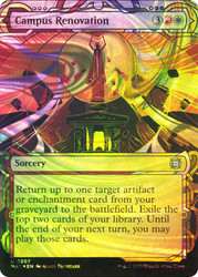 Campus Renovation (Showcase) (Halo Foil)\nMarch of the Machine: The Aftermath - Alternate Foil\nSingle\nMagic The Gathering