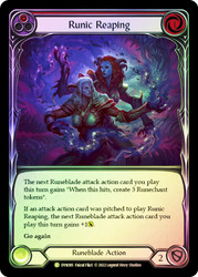 Runic Reaping (Red) Rainbow Foil English
