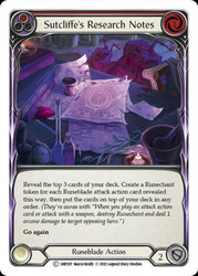 Sutcliffe's Research Notes (Red) Non-foil English