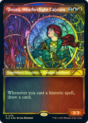 Jhoira, Weatherlight Captain (Secret Lair) (Showcase) (Halo Foil)\nPromo: General - Alternate Foil\nSingle\nMagic The Gathering