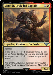 Mauhur, Uruk-hai Captain\nThe Lord of the Rings\nSingle\nMagic The Gathering